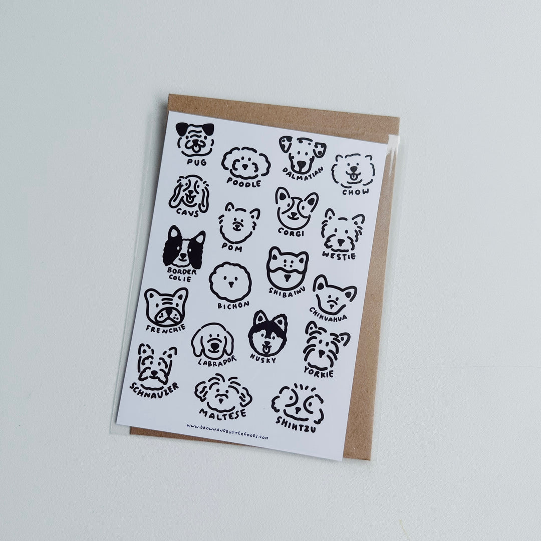 Doggos Doodle Greeting card