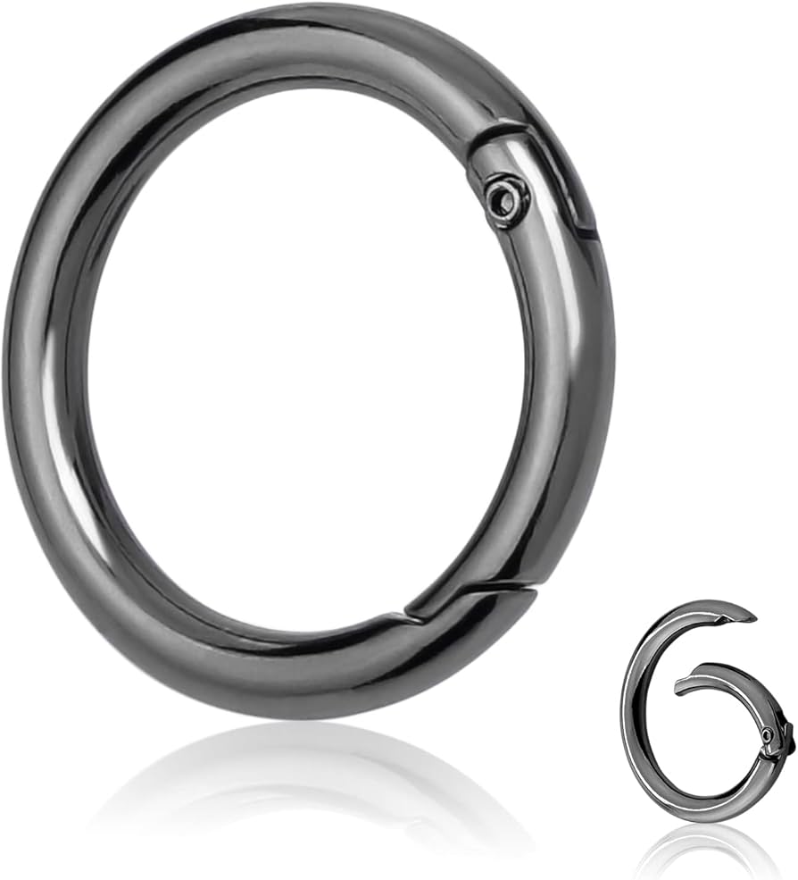 Gunmetal Black Spring Ring Clasp / O-Ring / Carabiner