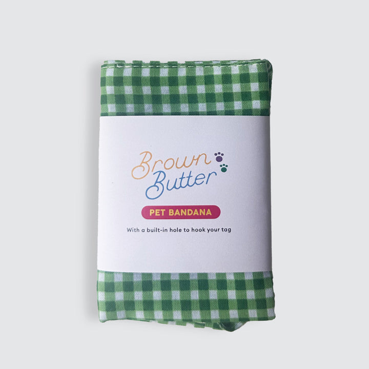 Green Means Go (Green Gingham Bandana)