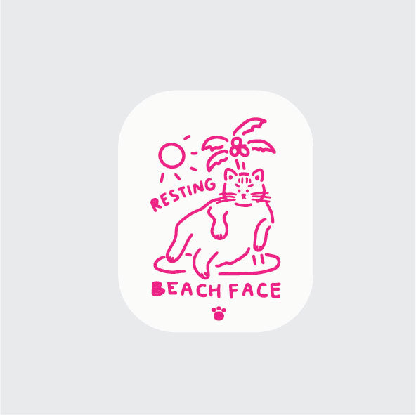 Resting Beach Face Keychain