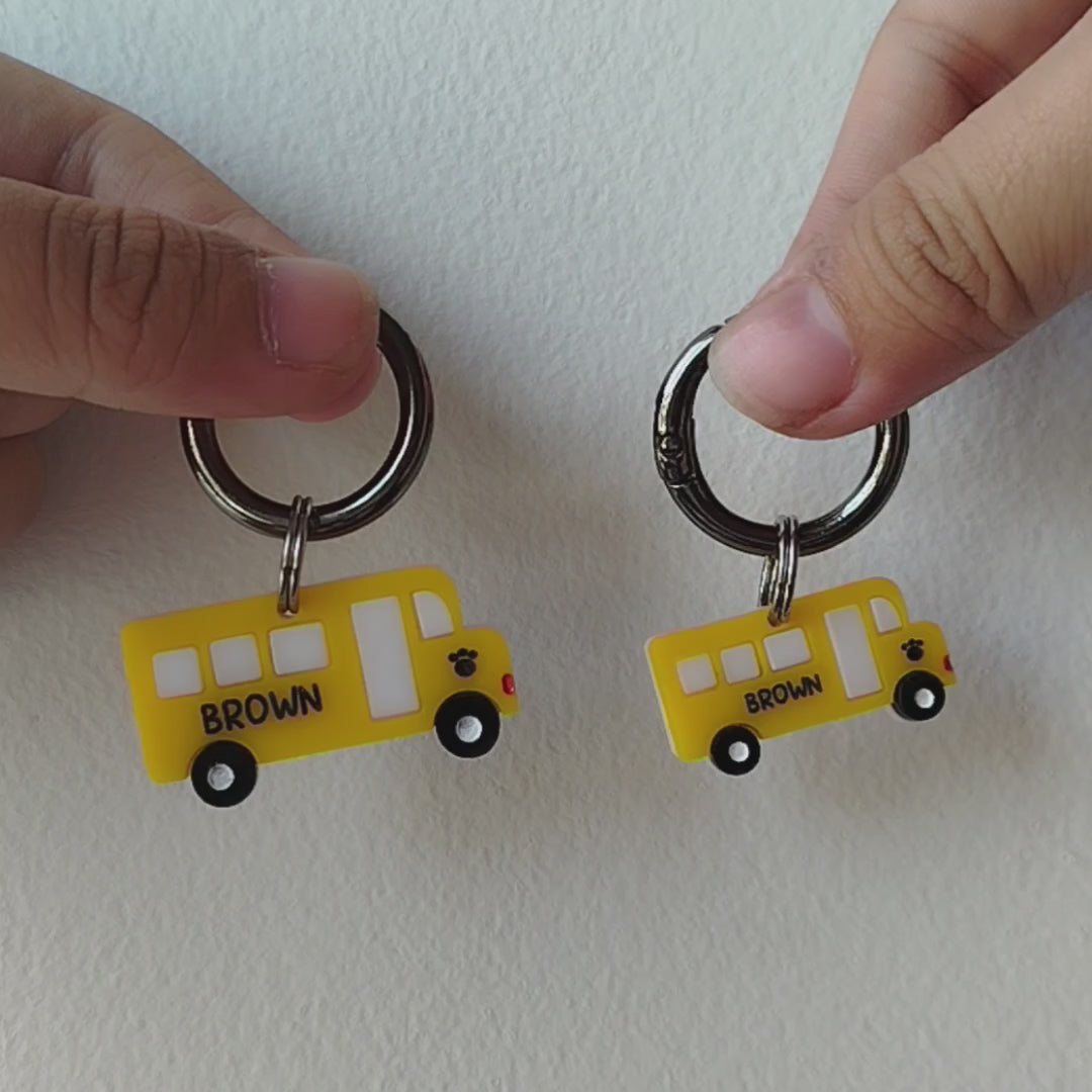 School Bus Customised Tag
