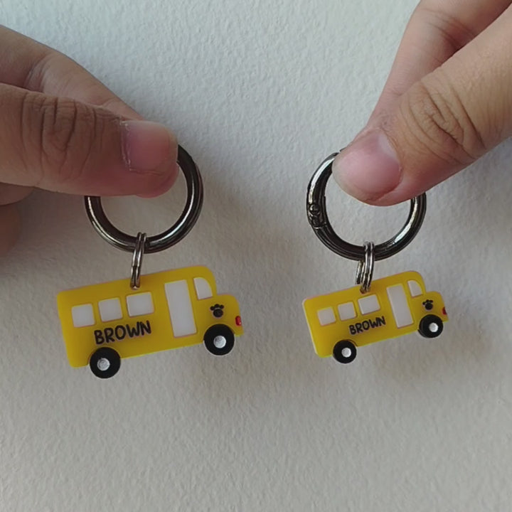 School Bus Customised Tag