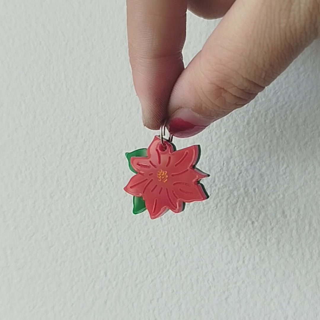 Poinsettia Charm (December Birthflower)