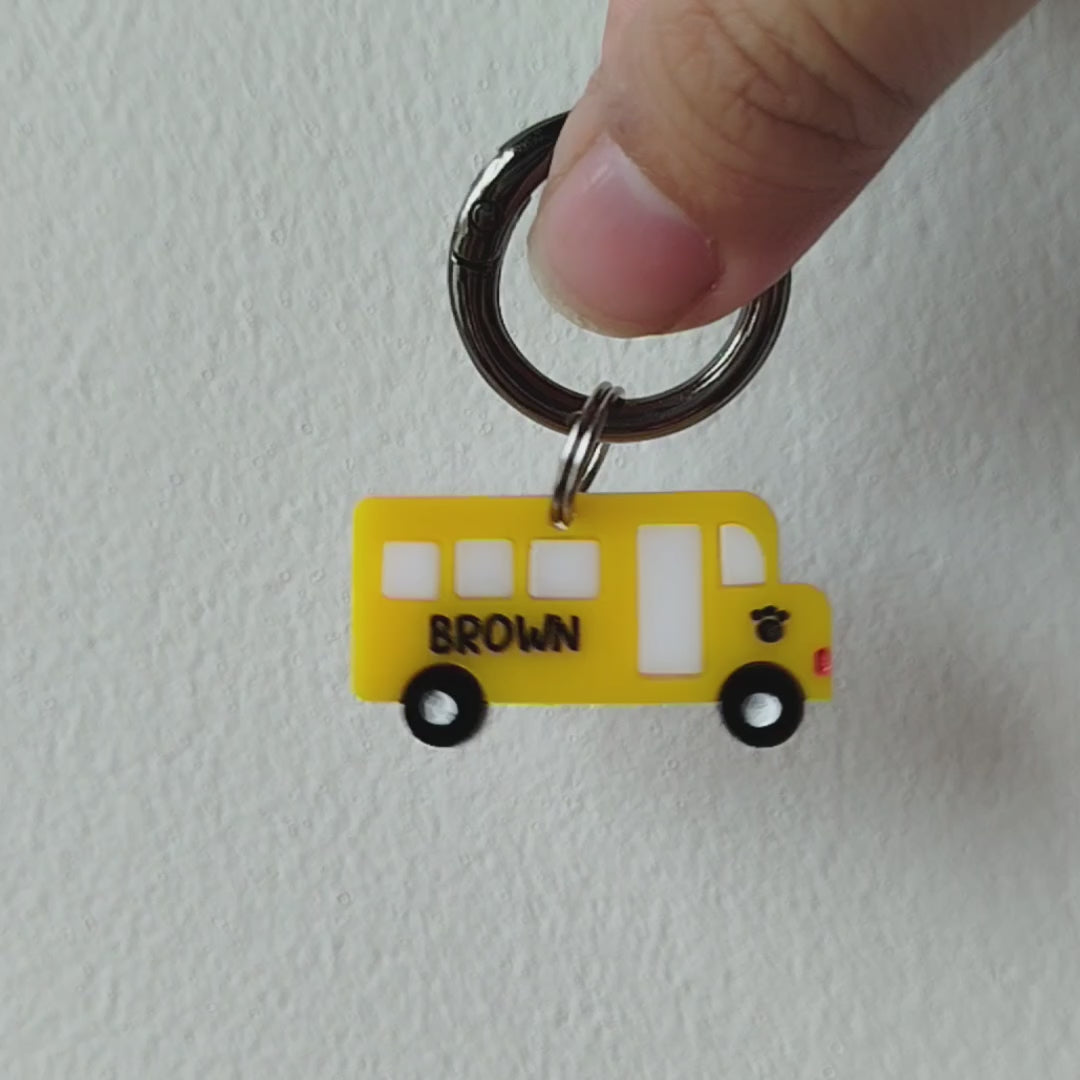 School Bus Customised Tag