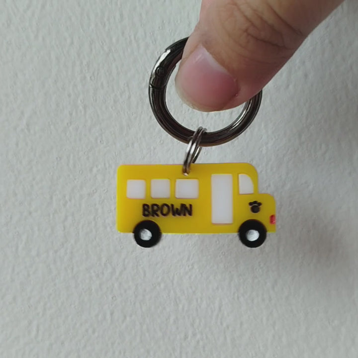 School Bus Customised Tag
