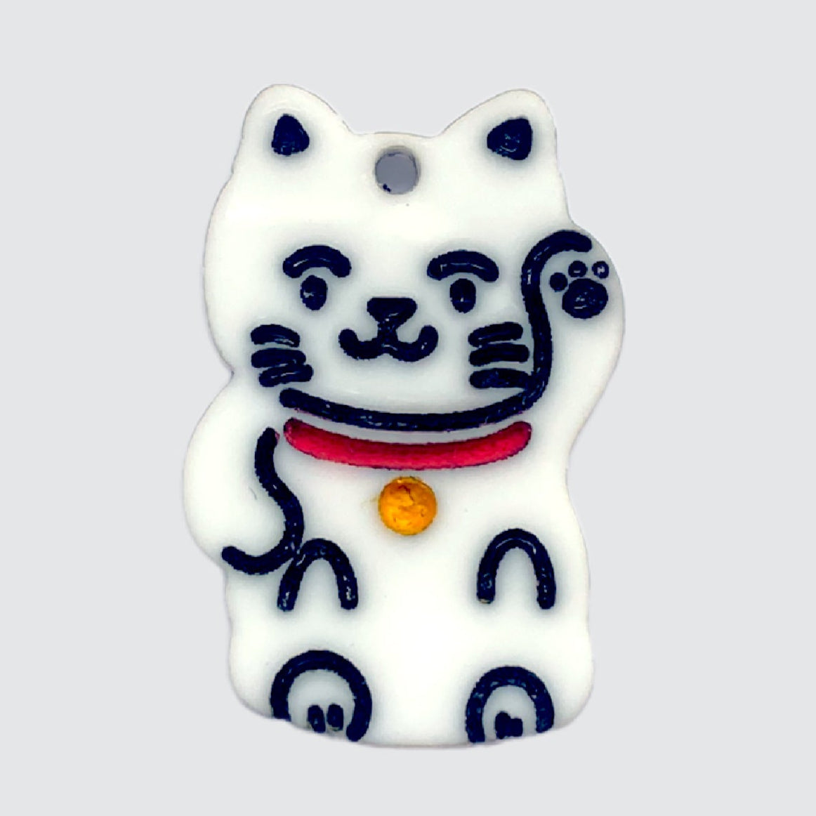 Lucky Cat Charm Brown & Butter