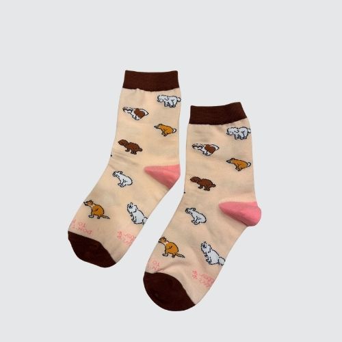 Caught in the Act Socks Beige/Brown