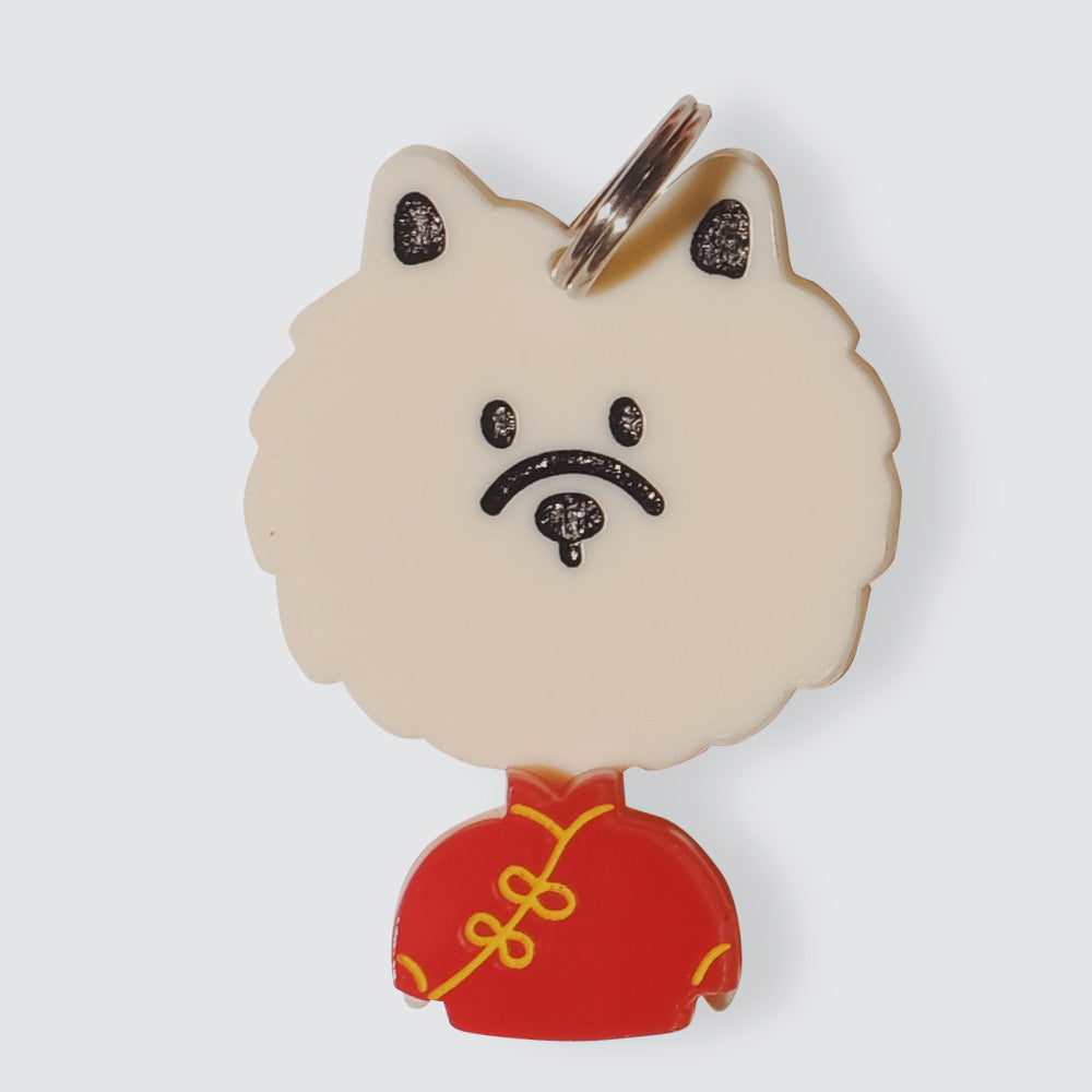 Pomeranian in Cheongsam Charm