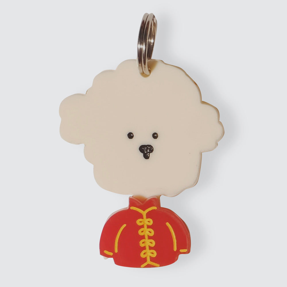 Poodle in Cheongsam Charm