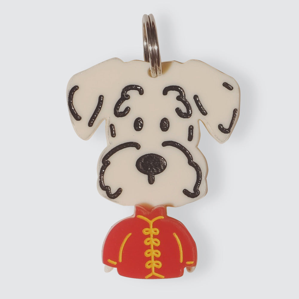 Schnauzer in Cheongsam Charm