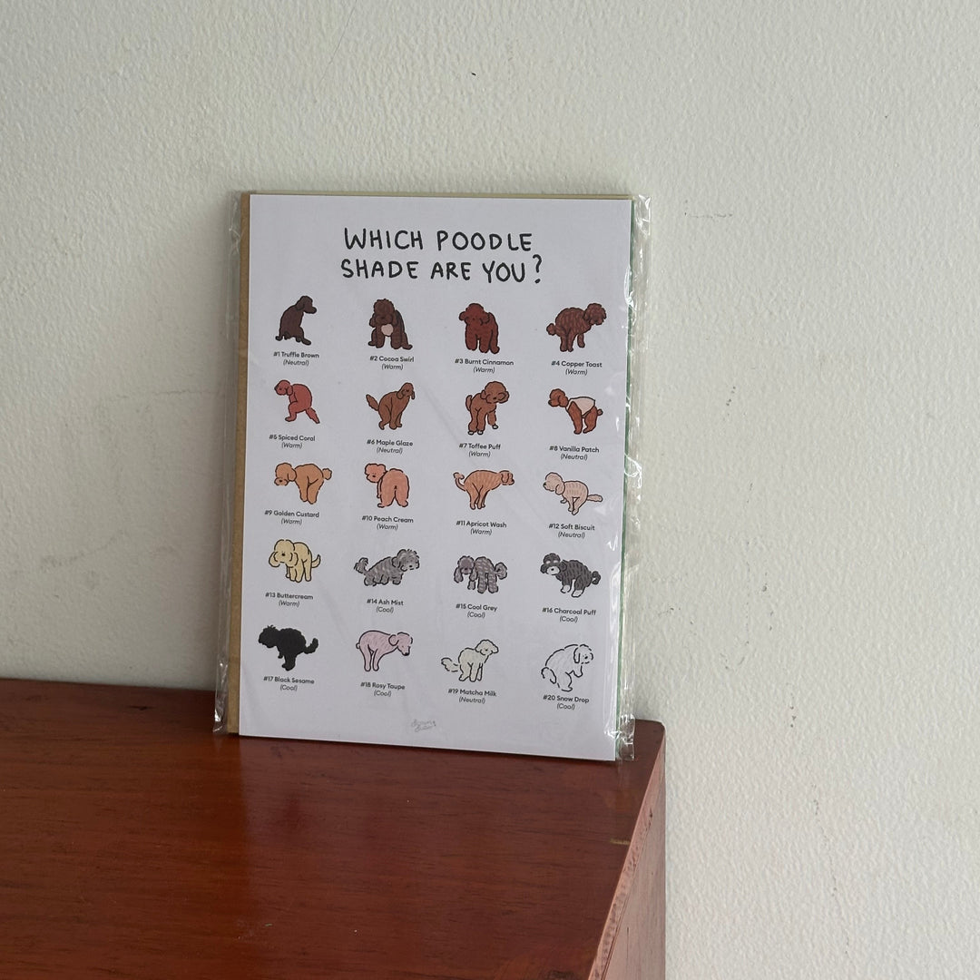 Which Poodle Shade Are You Art Print A5