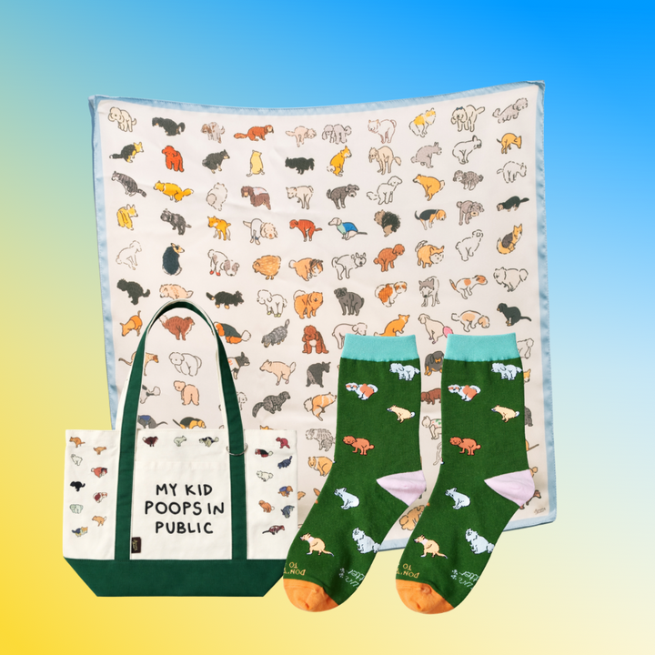 [PREORDER] Caught in the Act Set (White/Baby blue hem scarf)