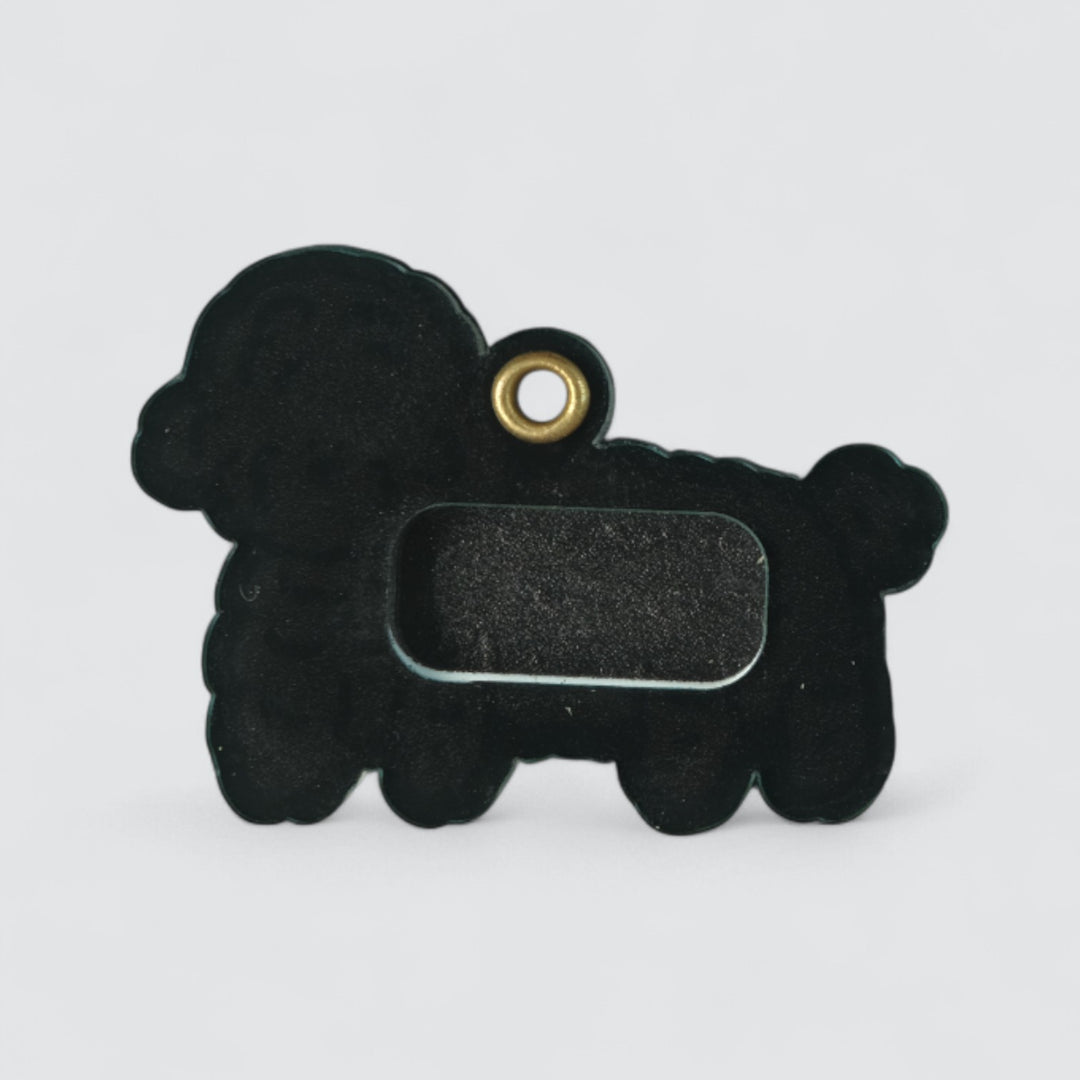 Black Poodle Shaker Charm