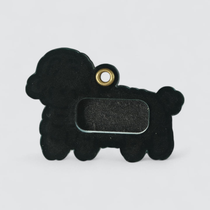 Black Poodle Shaker Charm