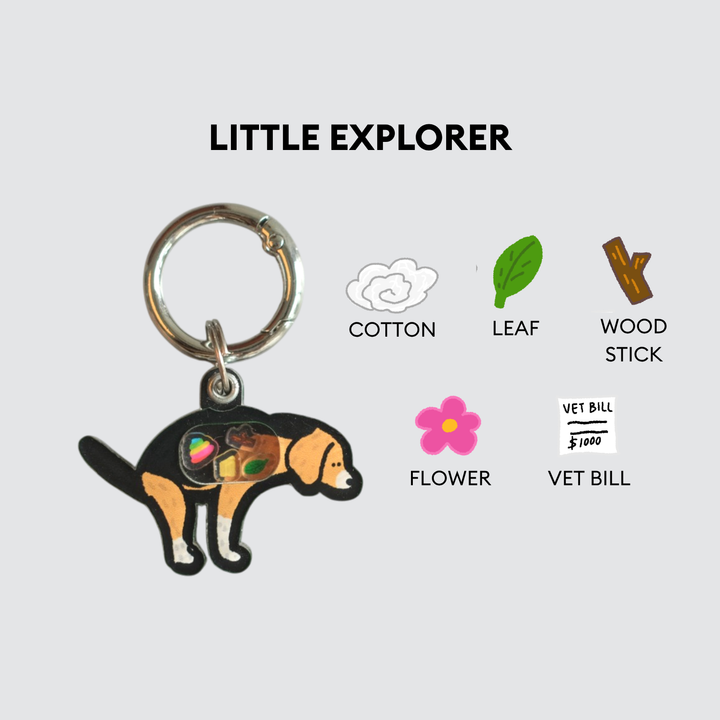 Beagle Dog Pooping Shaker Charm
