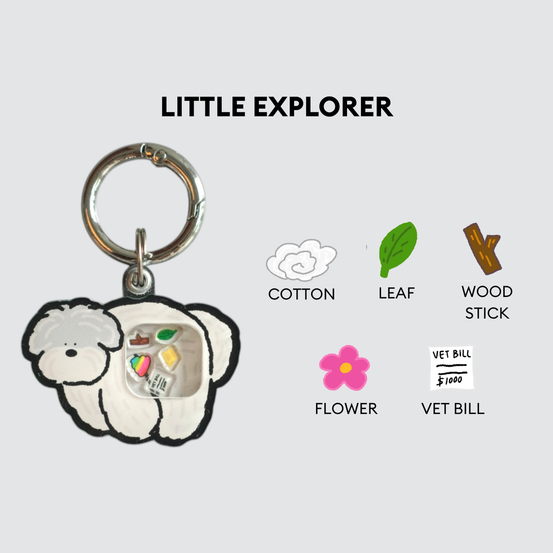 Bichon Dog Pooping Shaker Charm