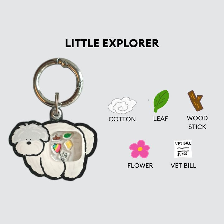 Bichon Dog Pooping Shaker Charm