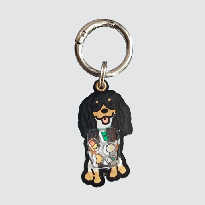 Black Cavalier King Charles Spaniel Shaker Charm