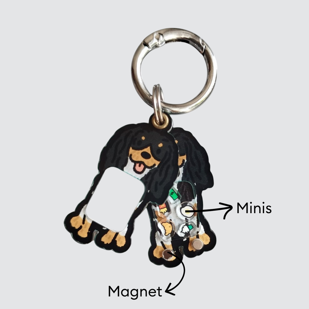 Black Cavalier King Charles Spaniel Shaker Charm