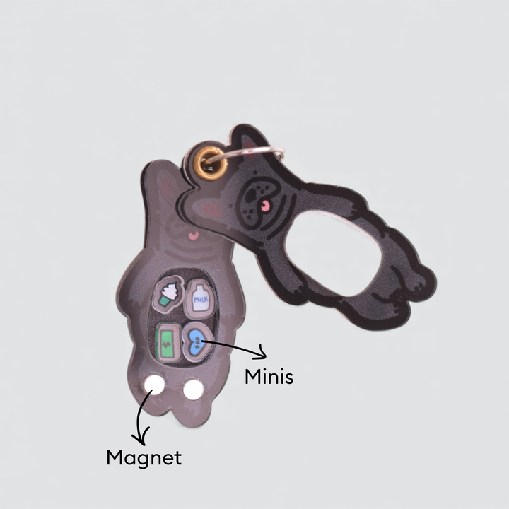 Black Frenchie Shaker Charm