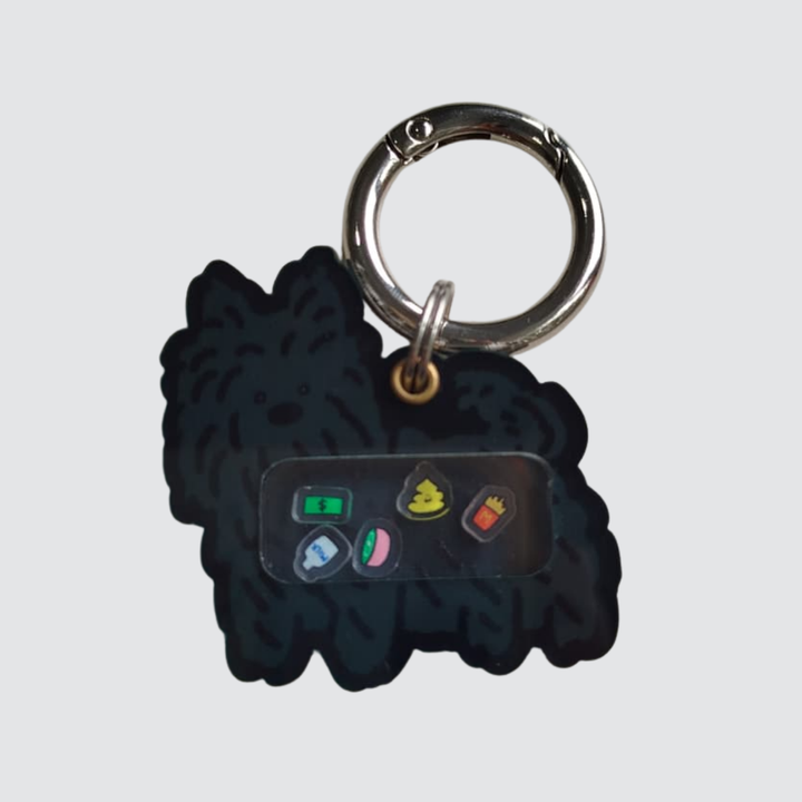 Black Pomeranian Shaker Charm