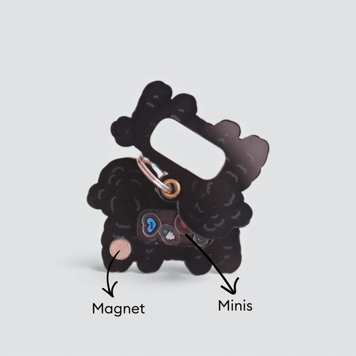 Black Poodle Shaker Charm