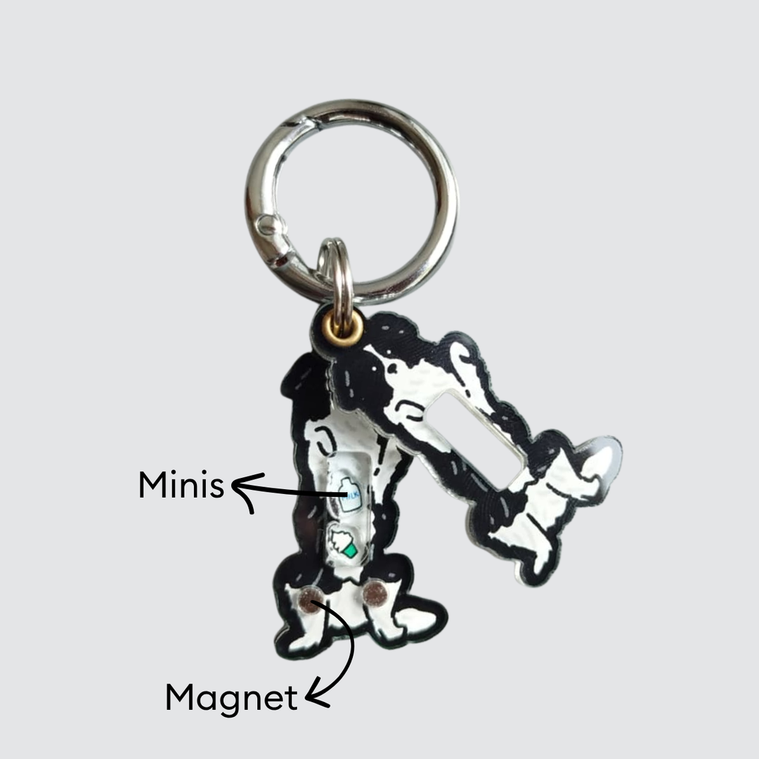 Border Collie Shaker Charm