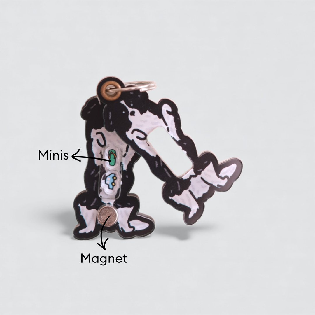 Border Collie Shaker Charm