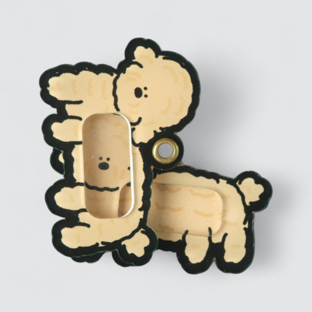 Cream Poodle Shaker Charm