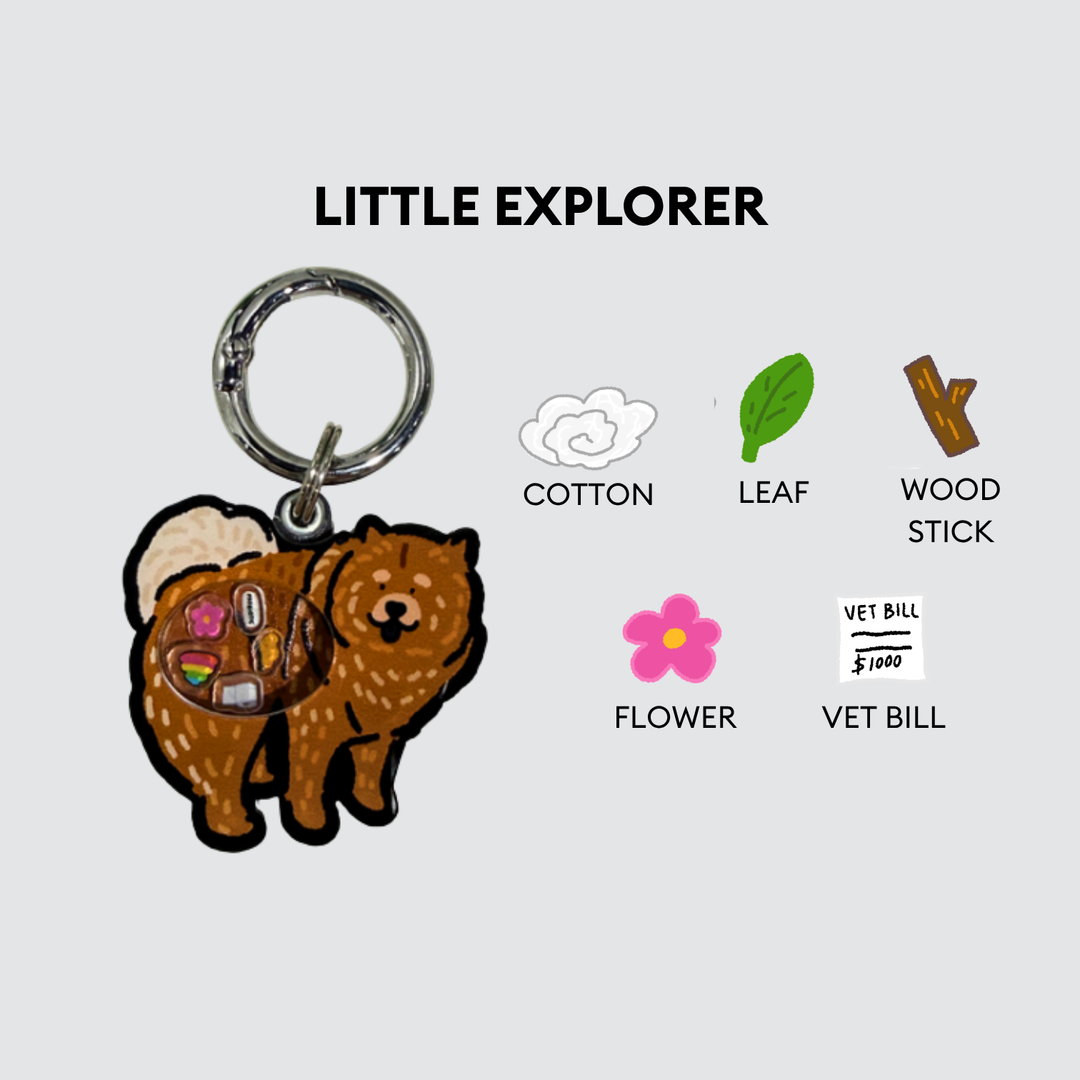 Chow Chow Dog Pooping Shaker Charm