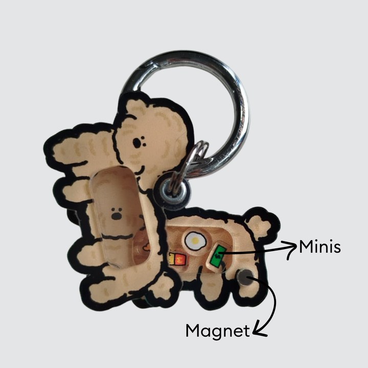 Cream Poodle Shaker Charm
