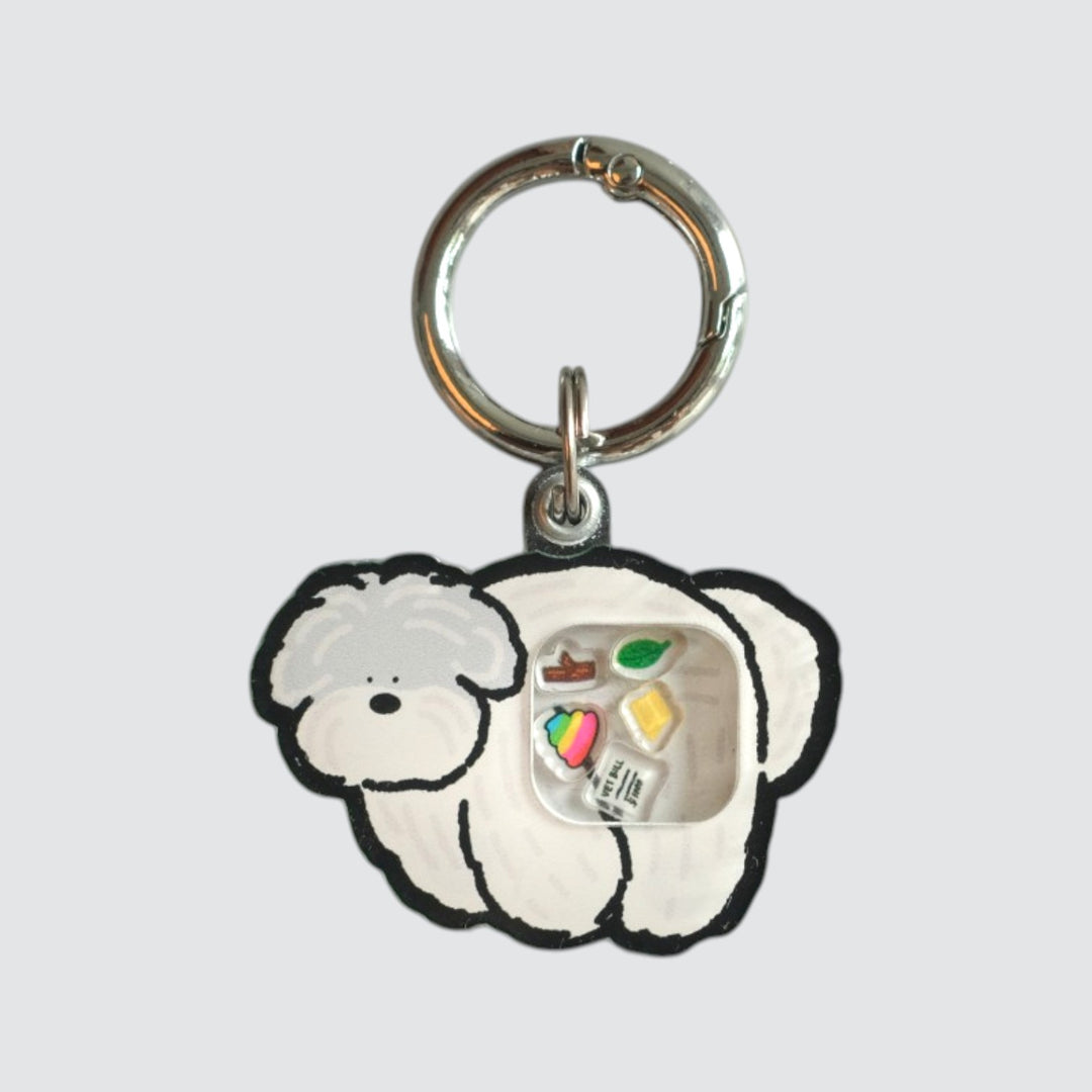 Bichon Dog Pooping Shaker Charm