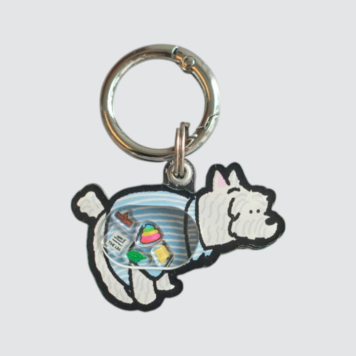 Westie Dog Pooping Shaker Charm
