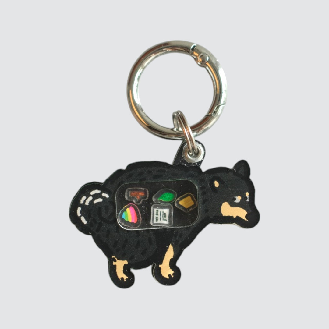 Black Shiba Dog Pooping Shaker Charm