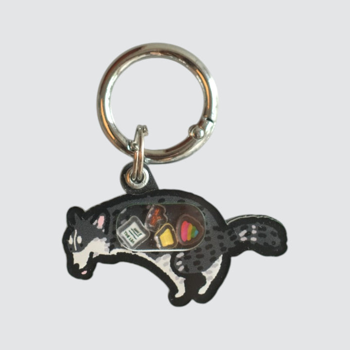 Pomsky Dog Pooping Shaker Charm
