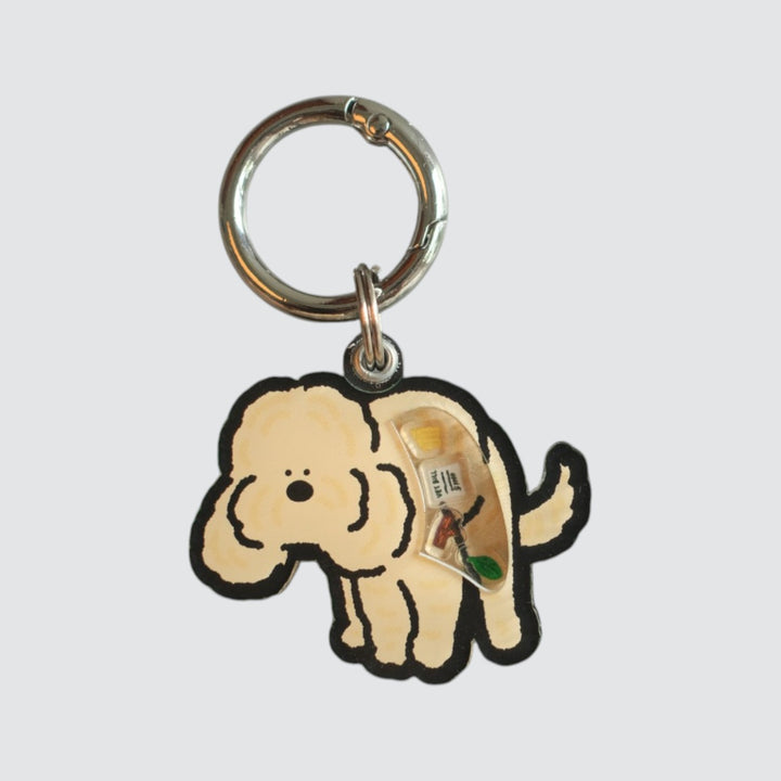 Poodle Mix Dog Pooping Shaker Charm