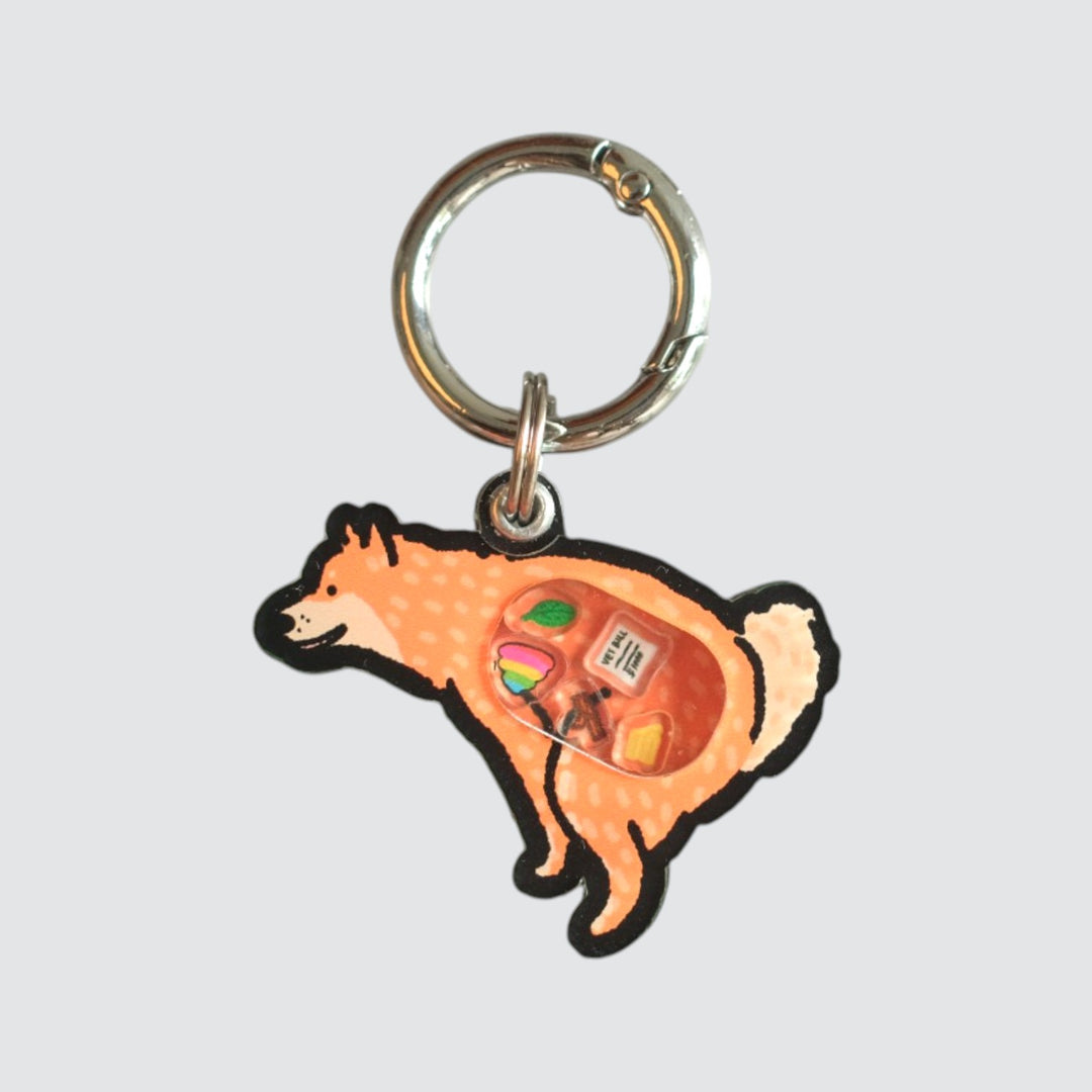 Shiba Inu Dog Pooping Shaker Charm