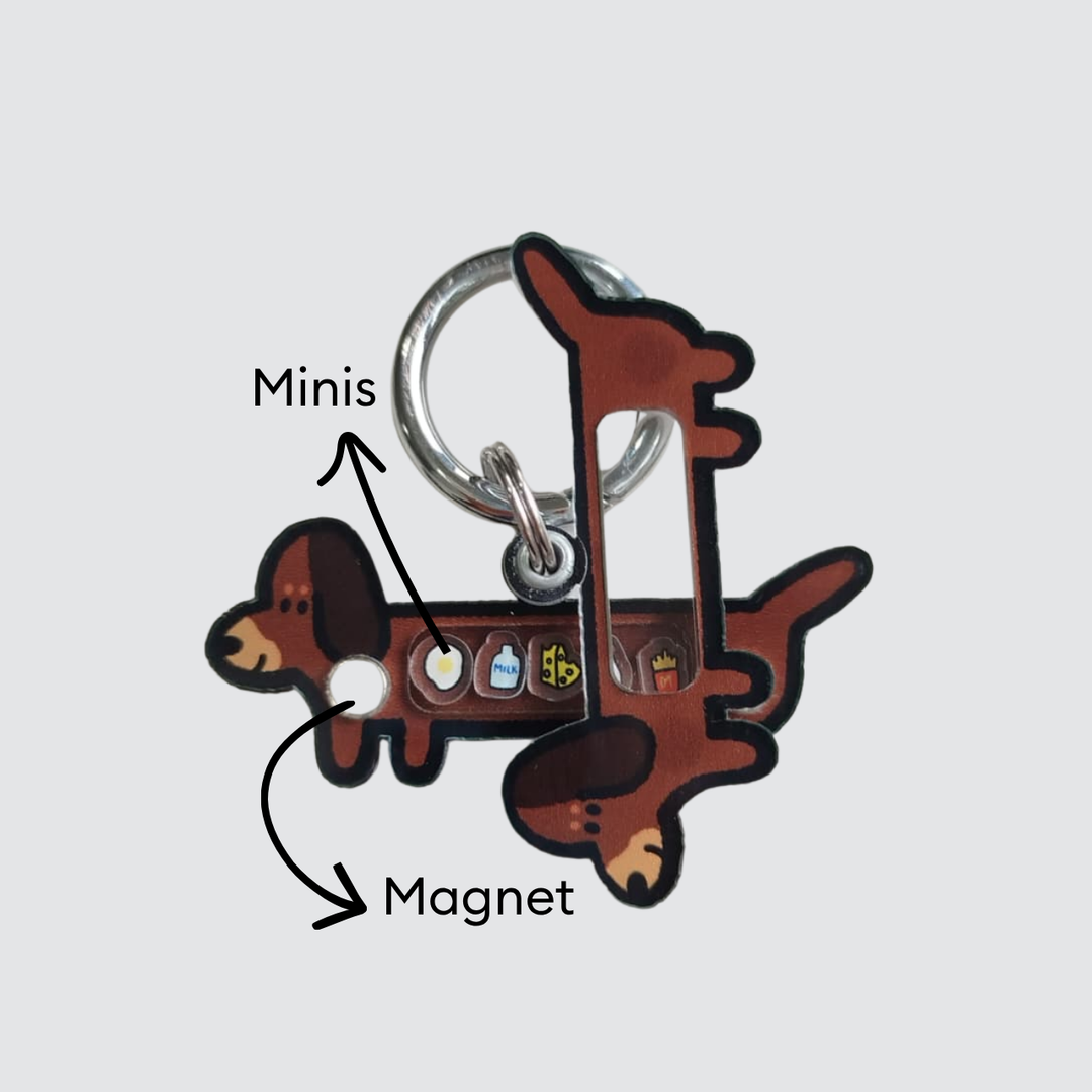 Long Dachshund Shaker Charm