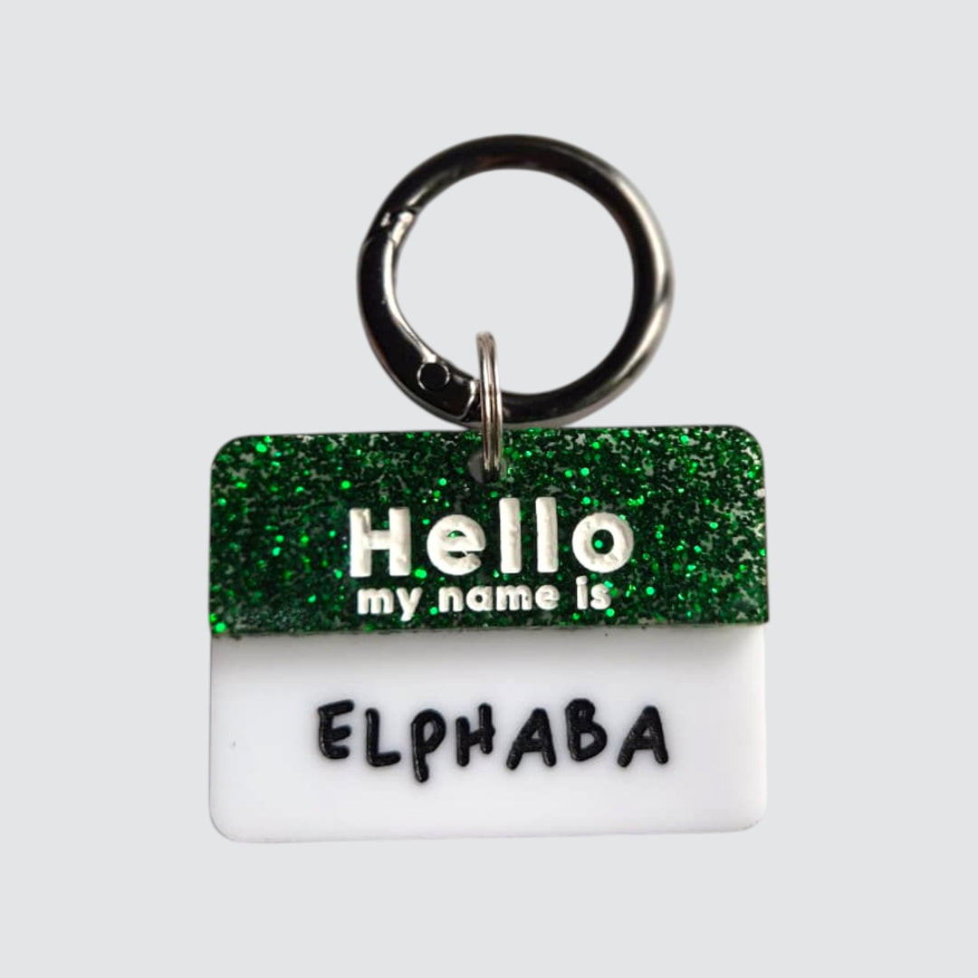 Hello My Name Is - Glitter Green