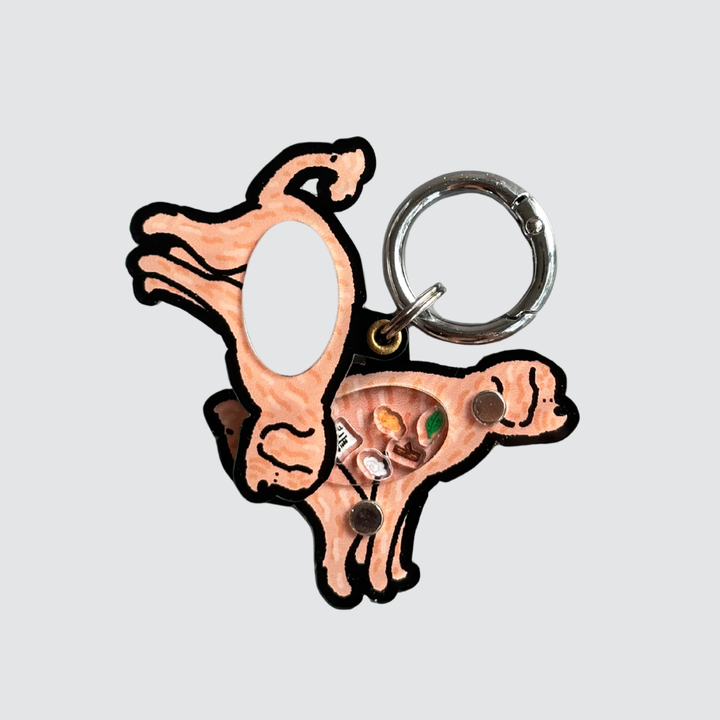 Golden Doodle Dog Pooping Shaker Charm