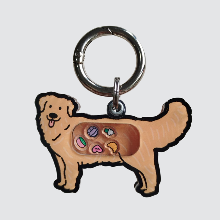 Golden Retriever Shaker Charm