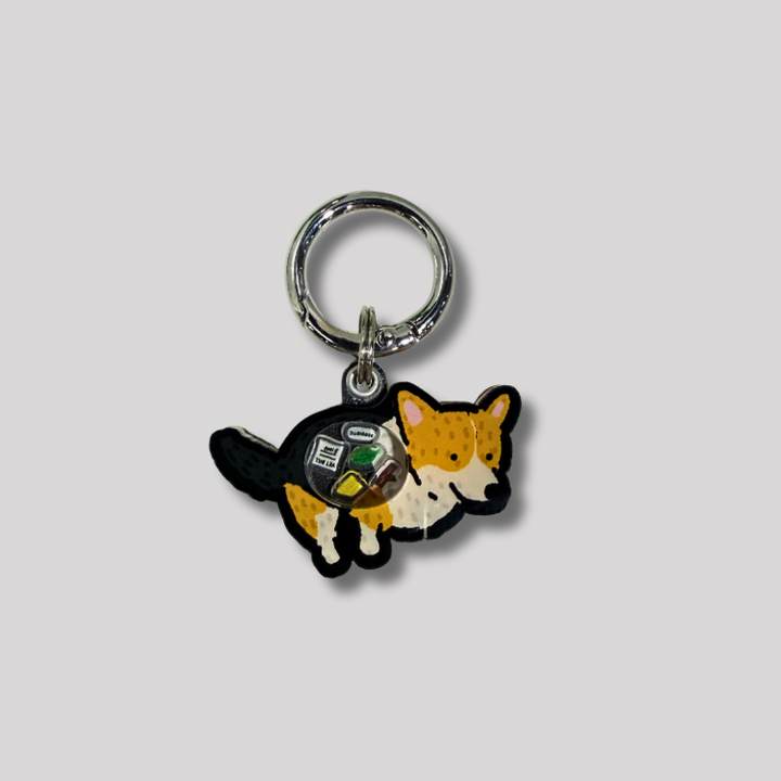Tricolor Corgi Dog Pooping Shaker Charm