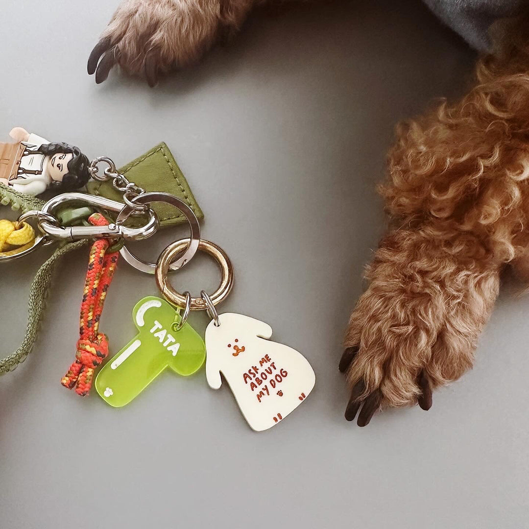 Ask Me About My Dog Keychain