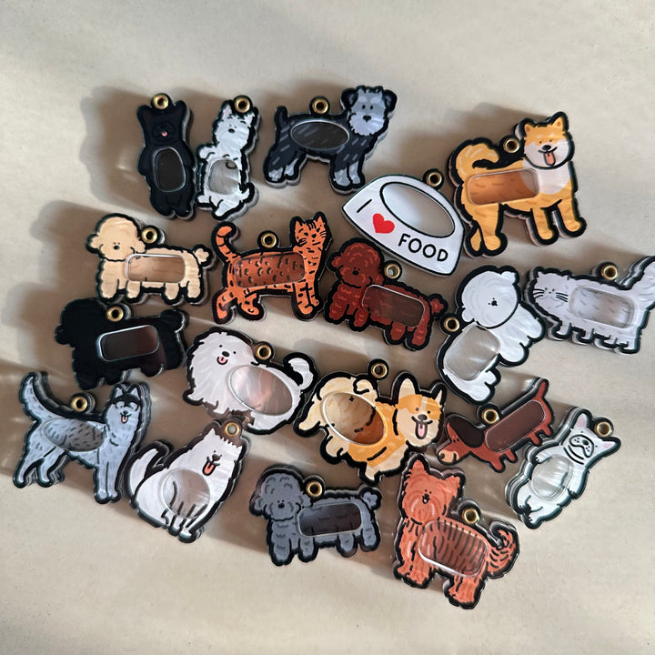 White Frenchie Shaker Charm