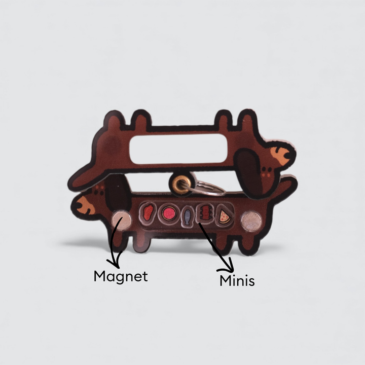 Long Dachshund Shaker Charm