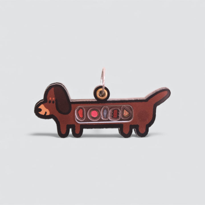 Long Dachshund Shaker Charm