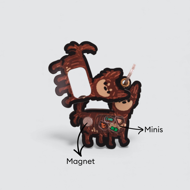 Long Haired Chihuahua Shaker Charm