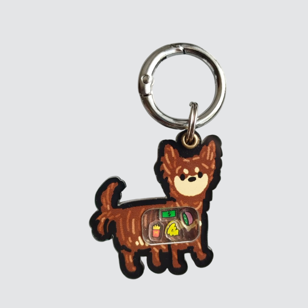 Long Haired Chihuahua Shaker Charm