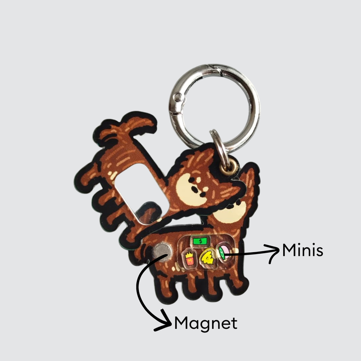 Long Haired Chihuahua Shaker Charm