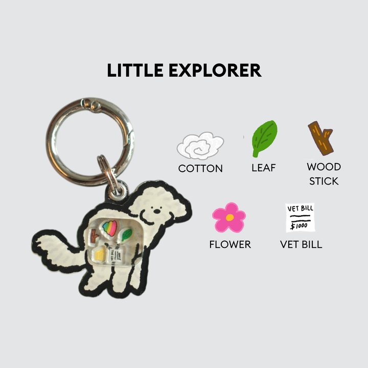 Maltese Dog Pooping Shaker Charm